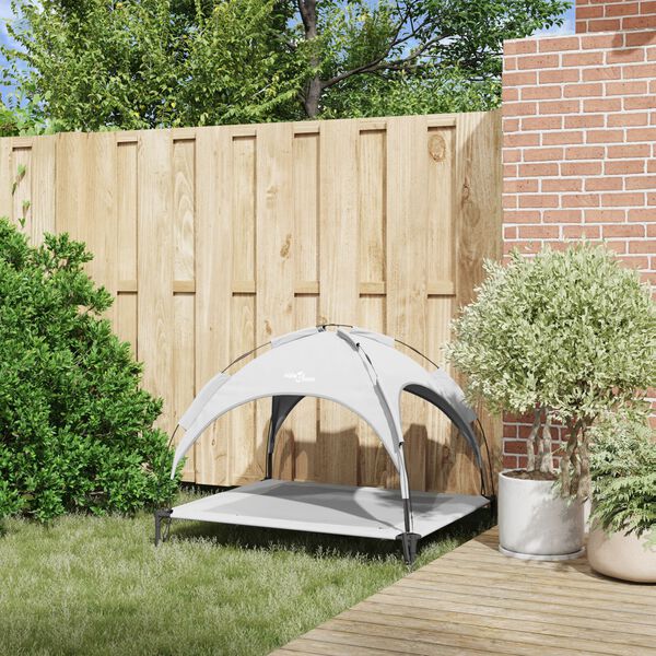 vidaXL Koiran Peti Harmaa hopea 104 x 86 x 84,5 cm Teräs