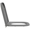 vidaXL Nopeasti irrotettava wc-istuin Harmaa 44.5 x 35 x 3.6 cm