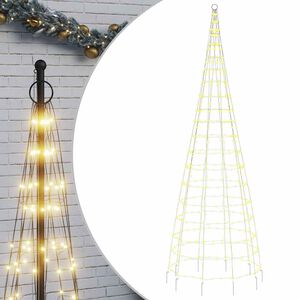 vidaXL LED joulukuusi 550 l&auml;mpim&auml;n valk. LED-valoa 300 cm