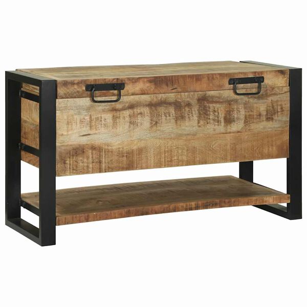 vidaXL Säilytyslaatikko Ruskea 80 x 35 x 45 cm Täysi Mangopuu