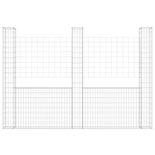 vidaXL U-muotoiset kivikorit 3 pylv&auml;&auml;ll&auml; rauta 260x20x200 cm