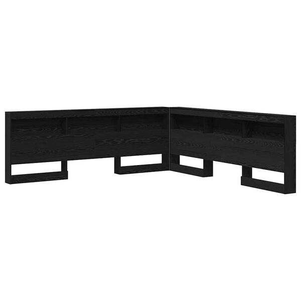 vidaXL S&auml;ilytysp&auml;&auml;ty hyllyll&auml; Musta tammi. 200 cm Tekninen puu