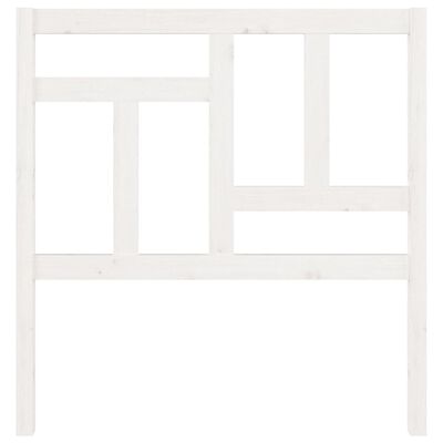 vidaXL Sängynpääty valkoinen 80,5x4x100 cm täysi mänty