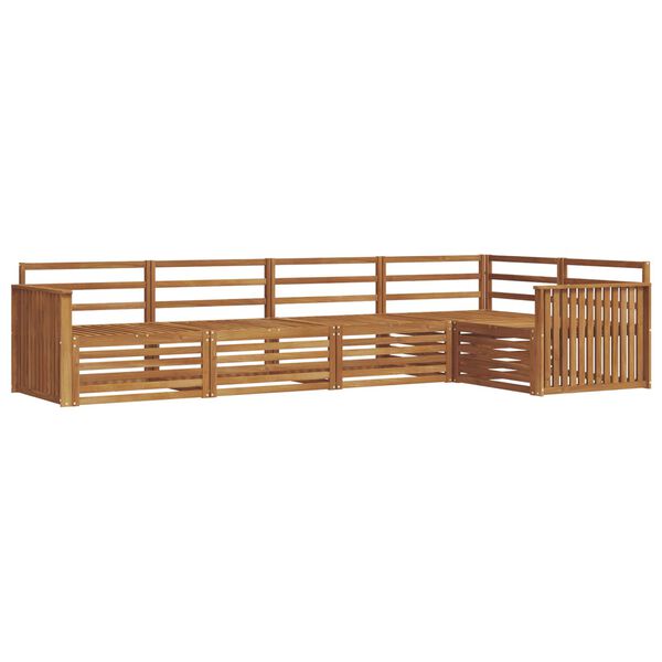 vidaXL Ulkosohvakokoelma 5 pcs Luonnollinen Tihe&auml; akasiapuu