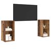 vidaXL TV-tasosetti 2 pcs Vanha Puu 72 x 35 x 36,5 cm Tekninen puu