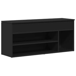 vidaXL Kenk&auml;penkki musta 102x30,5x45 cm tekopuusta