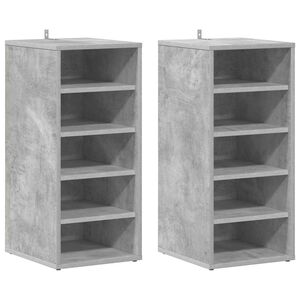 vidaXL Kenk&auml;kaapit 2 kpl betoninharmaa 31,5x35x70 cm tekninen puu