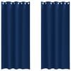 vidaXL Piment&auml;v&auml; verho renkailla 2 kpl Tumma Sininen 225 x 140 cm