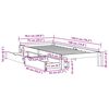 vidaXL Sängynrunko laatikoilla 75x190 cm täysi mänty