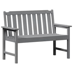 vidaXL Puutarhapenkki Vaaleanharmaa 120 x 59 x 88 cm HDPE