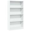 vidaXL Kirjahylly valkoinen 80x24x143 cm tekninen puu