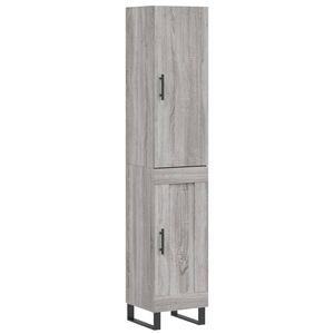 vidaXL Kaappi harmaa Sonoma 34,5x34x180 cm tekninen puu