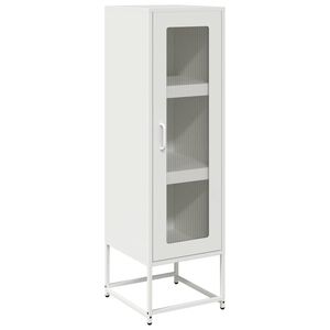 vidaXL Highboard Valkoinen 36x39x123 cm Kylm&auml;valssattu ter&auml;s