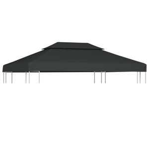 vidaXL Kaksikerroksinen huvimajan katto 310 g / m&sup2; 4x3 m antrasiitti