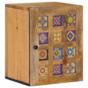 vidaXL Kylpyhuoneen ripustettava kaappi Luonnollinen 38 x 33 x 48 cm