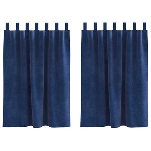 vidaXL Pimennysverhot 2 kpl Tumma Sininen 140 x 140 cm Sametti