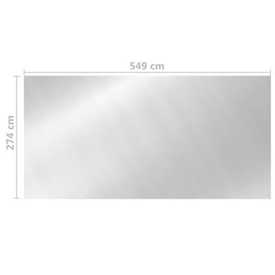 vidaXL Uima-altaan suoja hopea 549x274 cm PE