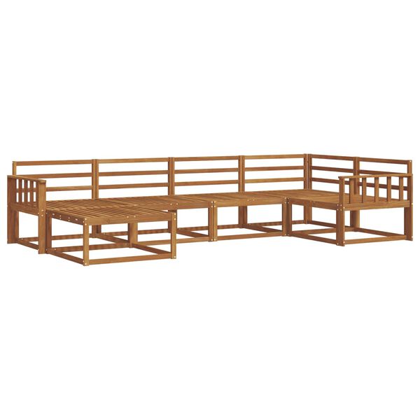 vidaXL Ulkosohvakokoelma 6 pcs Luonnollinen Tihe&auml; akasiapuu