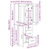 vidaXL Korkea kaappi Vanha puu 69,5 x 34 x 180 cm Tekninen puu