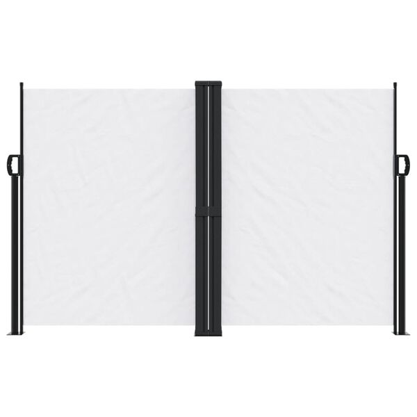 vidaXL Sisäänvedettävä sivumarkiisi valkoinen 160x1000 cm