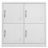 vidaXL Pukukaappi vaaleanharmaa 90x45x92,5 cm teräs
