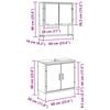 vidaXL Kylpyhuonekalustesetti 2 pcs Musta 60 x 30 x 60 cm Tekninen puu