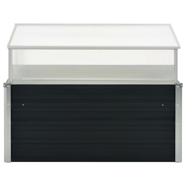 vidaXL Kasvihuone 100x100x77 cm galvanoitu teräs antrasiitti