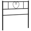 vidaXL Metallinen vaihtop&auml;&auml;ty musta 107 cm