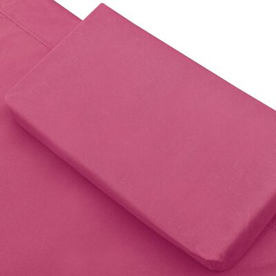 vidaXL Aurinkotuoli katoksella ja tyynyllä pinkki