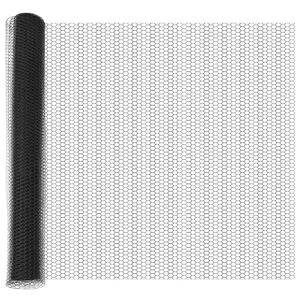 vidaXL Kuusikulmainen aita pylv&auml;&auml;ll&auml; 25 x 1,4 m PVC-pinnoitettu ter&auml;s