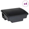 vidaXL Hiiriloukut 4 kpl Musta 23x19x9,5 cm