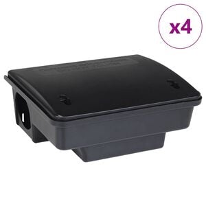 vidaXL Hiiriloukut 4 kpl Musta 23x19x9,5 cm