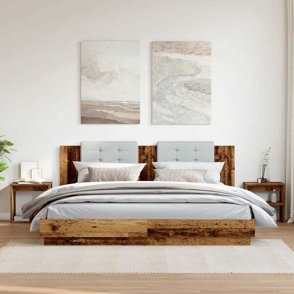 vidaXL Y&ouml;p&ouml;yd&auml;t 2 kpl vanha puu 40x30x40 cm lastulevy