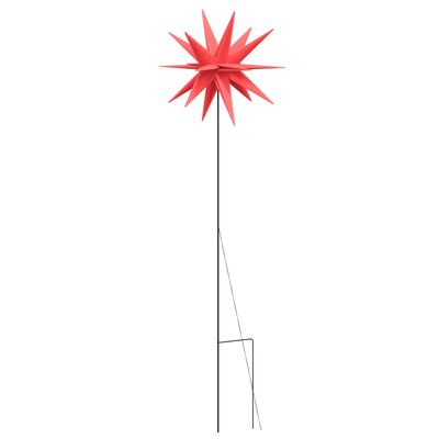 vidaXL Joulun LED-tähtivalo maapiikillä taitettava punainen 57 cm
