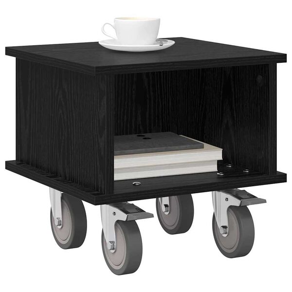 vidaXL TV-teline Musta tammi. 37 x 35 x 35 cm Tekninen puu