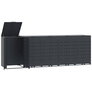 vidaXL Roskalaatikon s&auml;ilytystila viidelle antras. 345x79x117 cm ter&auml;s