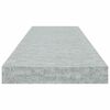 vidaXL Kelluva sein&auml;hylly betoninharmaa 80x23,5x3,8 cm MDF