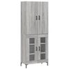 vidaXL Kaappi harmaa Sonoma 69,5x34x180 cm tekninen puu