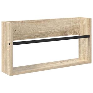 vidaXL Lehtiteline hyllyll&auml; Sonoman tammi 60 x 12 x 30 cm Tekninen puu