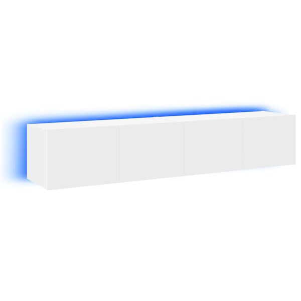 vidaXL TV-sein&auml;kaapit LED-valoilla 2 kpl valkoinen 80x35x31 cm