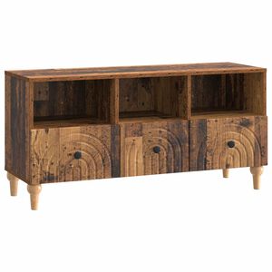 vidaXL TV-kaappi 102 x 34,5 x 50 cm Vanha puu K&auml;sitelty puu