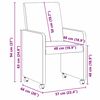 vidaXL Ruokatuolit pyörillä 2 pcs Ruskea 57 x 66 x 94 cm Keinonahka