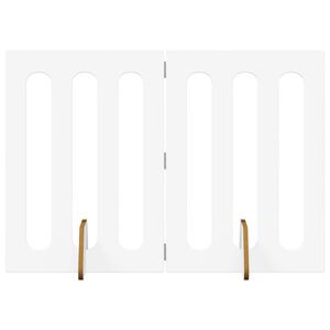 vidaXL Taitettava lemmikkitarha 2 pcs Valkoinen 100,5 x 38 x 70 cm