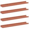 vidaXL Sein&auml;hylly 4 kpl Punainen 60 x 9 x 3 cm Tekninen puu