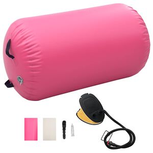 vidaXL T&auml;ytett&auml;v&auml; voimistelurulla pumpulla 100x60 cm PVC pinkki
