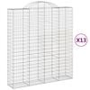 vidaXL Kaarevat kivikorit 13 kpl 200x50x220/240 cm galvanoitu rauta