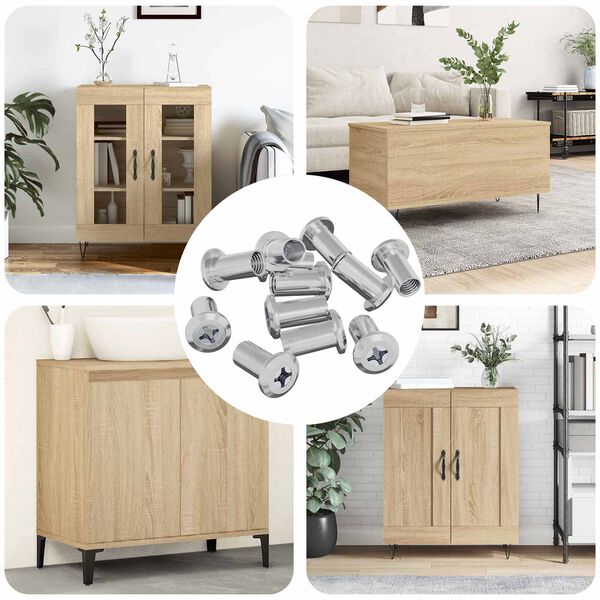 vidaXL Lukituspultti 2857 pcs Nikkeli Ter&auml;s