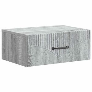 vidaXL Sein&auml;lle Kiinnitett&auml;v&auml; Y&ouml;p&ouml;yt&auml; Harmaa sonoma 49 x 34,5 x 20 cm