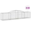 vidaXL Kaarevat kivikorit 30 kpl 300x50x60/80 cm galvanoitu rauta