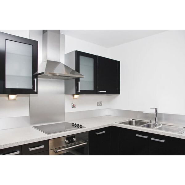 Nordlinger Roiskesuoja 60x70 cm ruostumaton ter&auml;s hopea